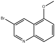 3-ブロモ-5-メトキシキノリン 化学構造式