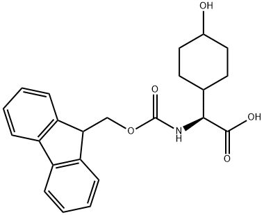 (S)-2-(((((9H-芴-9-基)甲氧基)羰基)氨基)-2-(4-羟基环己基)乙酸,1416444-92-2,结构式