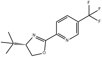 2-[(4S)-4-叔丁基-4,5-二氢-2-恶唑基]-5-三氟甲基吡啶, 1416819-91-4, 结构式