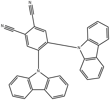 4,5-二(9-咔唑基)-邻苯二腈, 1416881-50-9, 结构式