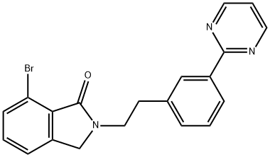 1H-Isoindol-1-one, 7-broMo-2,3-dihydro-2-[2-[3-(2-pyriMidinyl)phenyl]ethyl]-|1H-Isoindol-1-one, 7-broMo-2,3-dihydro-2-[2-[3-(2-pyriMidinyl)phenyl]ethyl]-