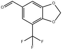 7-(trifluoromethyl)benzo[d][1,3]dioxole-5-carbaldehyde Struktur