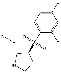 (S)-3-(2,4-Dichloro-benzenesulfonyl)-pyrrolidine hydrochloride Struktur