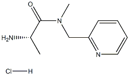 (S)-2-氨基-N-甲基-N-吡啶-2-基甲基-丙酰胺盐酸盐 结构式