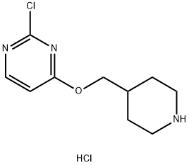 2-Chloro-4-(piperidin-4-ylmethoxy)-pyrimidine hydrochloride Structure