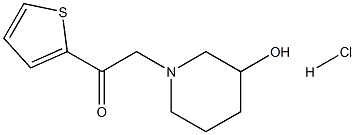 2-(3-Hydroxy-piperidin-1-yl)-1-thiophen-2-yl-ethanone hydrochloride Structure