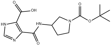 5-(1-tert-Butoxycarbonyl-pyrrolidin-3-ylcarbaMoyl)-3H-iMidazole-4-carboxylic acid Struktur