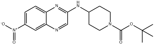4-(6-硝基喹喔啉-2-基氨基)-哌啶-1-羧酸叔丁基酯, 1417793-38-4, 结构式