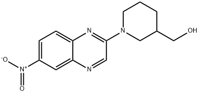 [1-(6-Nitro-quinoxalin-2-yl)-piperidin-3-yl]-Methanol Structure