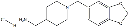(1-(Benzo[d][1,3]dioxol-5-ylMethyl)piperidin-4-yl)MethanaMine hydrochloride 结构式