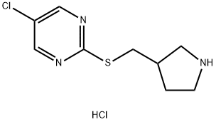 5-氯-2-(吡咯烷-3-基甲基硫基)-嘧啶盐酸盐, 1417794-07-0, 结构式