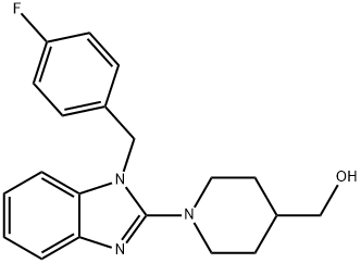 {1-[1-(4-Fluoro-benzyl)-1H-benzoiMidazol-2-yl]-piperidin-4-yl}-Methanol Struktur