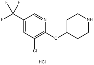 3-氯-2-(哌啶-4-氧基)-5-三氟甲基-吡啶盐酸盐, 1417794-23-0, 结构式