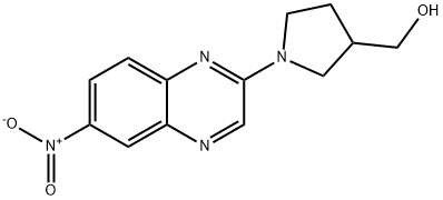 [1-(6-Nitro-quinoxalin-2-yl)-pyrrolidin-3-yl]-Methanol Structure