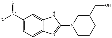 [1-(5-硝基-1H-苯并咪唑基-2-基)-哌啶-3-基]-甲醇,1417794-41-2,结构式