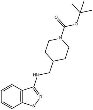 4-(苯并[D]异噻唑-3-基氨基甲基)-哌啶-1-羧酸叔丁酯 结构式