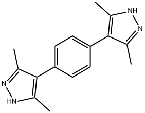 4,4′-p-フェニレンビス(3,5-ジメチル-1H-ピラゾール) 化学構造式
