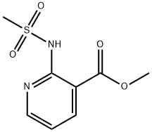3-ピリジンカルボン酸, 2-[(メチルスルホニル)アミノ]-, メチルエステル 化学構造式