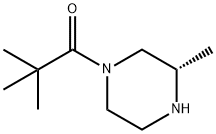 (S)-2,2-二甲基-1-(3-甲基哌嗪-1-基)丙烷-1-酮, 1419100-97-2, 结构式