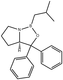 1H,3H-Pyrrolo[1,2-c][1,3,2]oxazaborole, tetrahydro-1-(2-Methylpropyl)-3,3-diphenyl-, (R)- 结构式