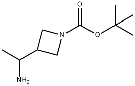 tert-butyl 3-(1-aMinoethyl)azetidine-1-carboxylate Struktur