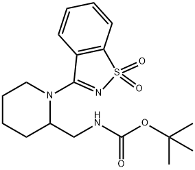 tert-Butyl ((1-(1,1-dioxidobenzo[d]isothiazol-3-yl)piperidin-2-yl)Methyl)carbaMate Structure