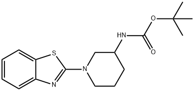 tert-butyl (1-(benzo[d]thiazol-2-yl)piperidin-3-yl)carbaMate Structure