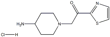 2-(4-氨基-哌啶-1-基)-1-噻唑-2-基-乙酮盐酸盐,1420993-45-8,结构式