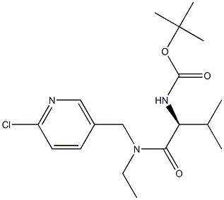 {(S)-1-[(6-氯-吡啶-3-基甲基)-乙基-氨基甲酰]-2-甲基-丙基}-氨基甲酸叔丁酯, 1421020-30-5, 结构式