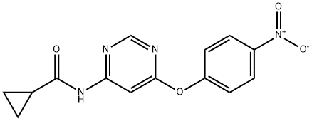N-(6-(4-nitrophenoxy)pyriMidin-4-yl)cyclopropanecarboxaMide 结构式