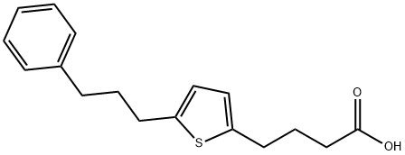 4-(5-(3-Phenylpropyl)thiophen-2-yl)butanoic acid Struktur
