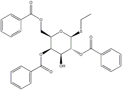 エチル2,4,6-トリ-O-ベンゾイル-Β-D-チオガラクトピラノシド 化学構造式
