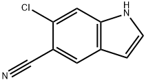 6-氯吲哚-5-甲腈, 1423120-66-4, 结构式