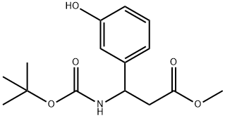 Methyl 3-(Boc-aMino)-3-(3-hydroxyphenyl)propanoate Structure