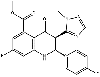 (2R,3R) - 7-氟-2-(4-氟苯基)-3-(1-甲基-1H-1,2,4-三唑-5-基)-4 结构式