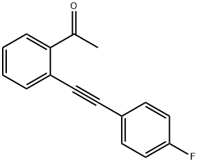1-(2-((4-fluorophenyl)ethynyl)phenyl)ethanone Structure