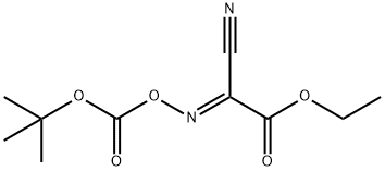 炭酸tert-ブチル=[(エトキシカルボニル)(シアノ)メチレンアミノ] 化学構造式