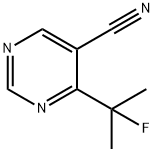 4-(2-氟-2-丙基)嘧啶-5-甲腈, 1427195-26-3, 结构式