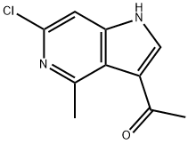 3-Acetyl-6-chloro-4-Methyl-5-azaindole 化学構造式