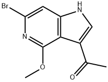 3-Acetyl-6-broMo-4-Methoxy-5-azaindole Structure