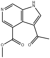 3-Acetyl-6-azaindole-4-carboxylic acid Methyl ester 结构式