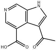3-Acetyl-6-azaindole-4-carboxylic acid Struktur