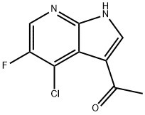 3-Acetyl-4-chloro-5-fluoro-7-azaindole 结构式