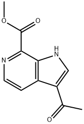3-Acetyl-6-azaindole-7-carboxylic acid Methyl ester Structure