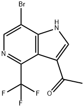 3-Acetyl-7-broMo-4-trifluoroMethyl-5-azaindole Structure