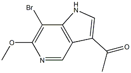 3-Acetyl-7-broMo-6-Methoxy-5-azaindole Structure