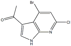 3-Acetyl-4-broMo-6-chloro-7-azaindole 结构式