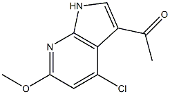 3-Acetyl-4-chloro-6-Methoxy-7-azaindole Structure