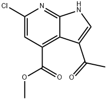 3-Acetyl-6-chloro-7-azaindole-4-Methyl carboxylate Structure