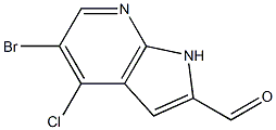 5-BroMo-4-chloro-7-azaindole-2-carbaldehyde Structure